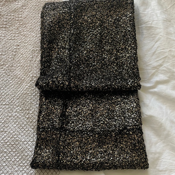 Express Gold/Black Infinity Scarf - Picture 2 of 3